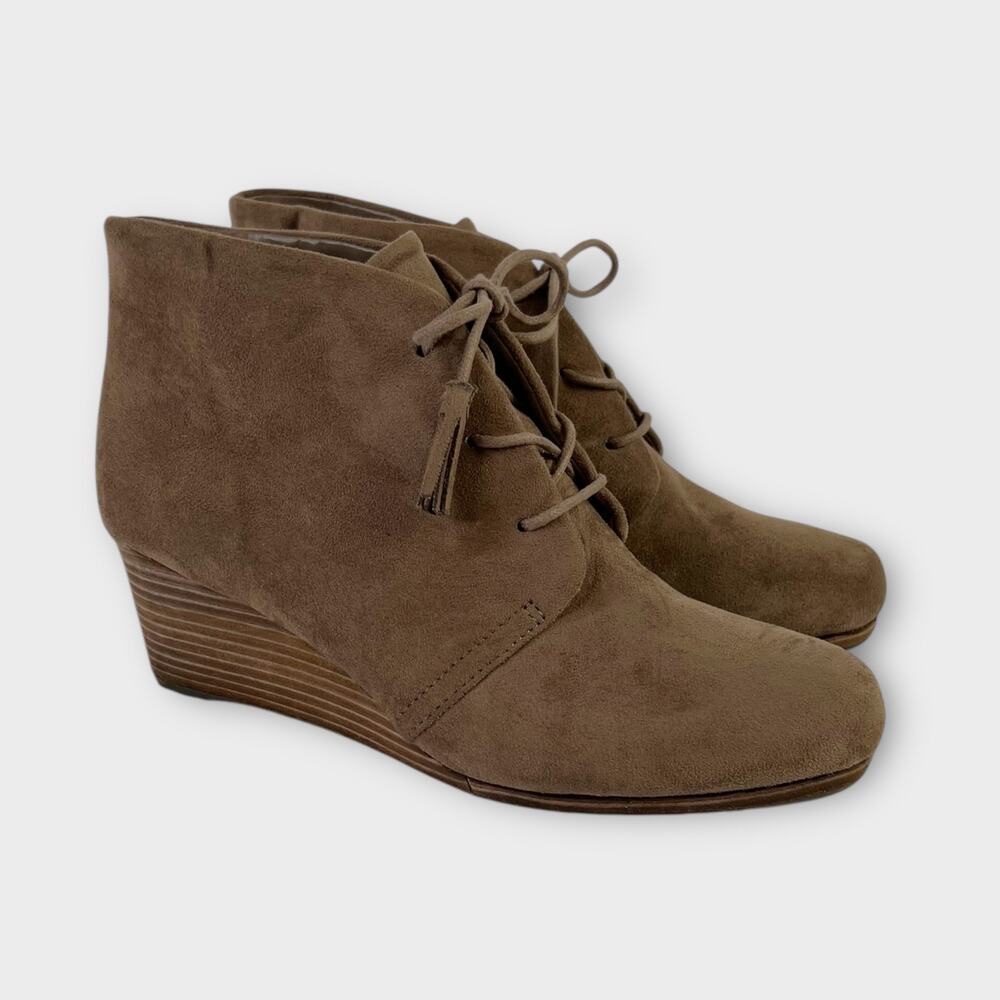 Dr. Scholl's Women's Dakota Faux Suede Wedge Booties Size 8.5